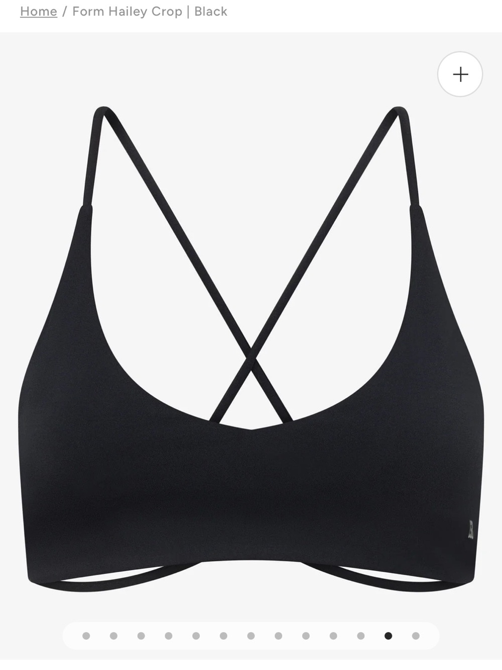 Black Cross-Back back CSB workout top